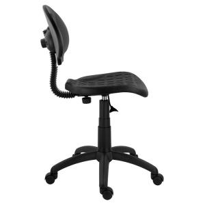 Scaun profesional WORK, ergonomic, inaltime reglabila, suport lombar, roti silentioase, negru - Img 6