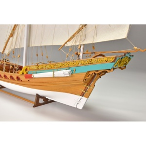 SCIABECCO/XEBEC - Vas cu tunuri 1753, Navomodel Amati, Scara 1:60, Lungime 72cm - Img 8