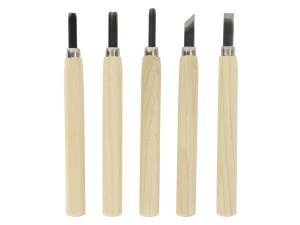 Set 5 dalti japoneze pentru cioplit si sculptura miniatura, Takagi