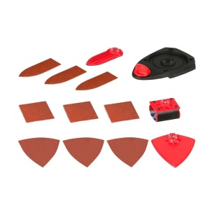 Set de accesorii ,,FOX" SKIL 2610Z06594, o placa de baza si 9 foi de slefuire