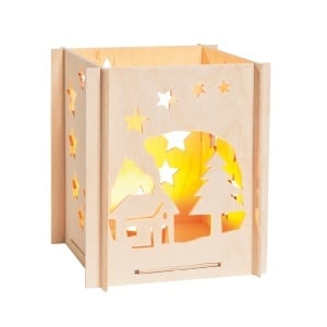 Set de constructie din lemn „Casa-felinar” debitat cu laser Pebaro