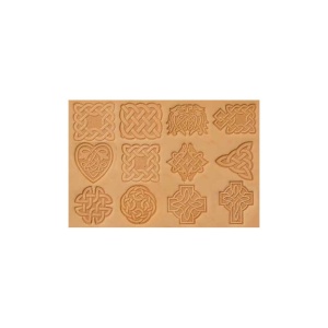 Set de stante de embosare 3D Craftool cu modele celtice, 12 capete de stanta si maner - Tandy Leather 8161-00 - Img 3