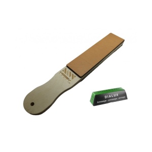 Set strop din piele tabacita vegetal de vita SP150x40.5 (250 mm, suprafata 150 x 40 mm, cu pasta) - Img 1