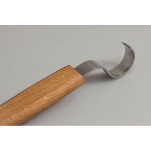 SK2SOak Cutit de cioplit linguri 30mm, cu maner de stejar si teaca de piele, BeaverCraft - Img 5