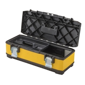 Stanley 1-95-614, Cutie de scule galvanizata din metal+plastic, 26inch - Img 5