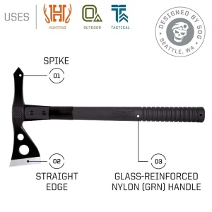 Tomahawk tactic SOG , otel inoxidabil 420, muchie 69 mm - Img 3
