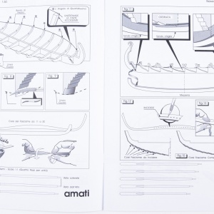 1006/01 Planuri constructie navomodel Amati Drakkar Viking - Img 3