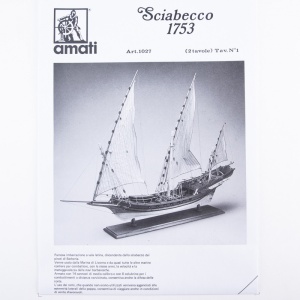 1027 Planuri constructie navomodel Amati, SCIABECCO/XEBEC - Vas cu tunuri 1753