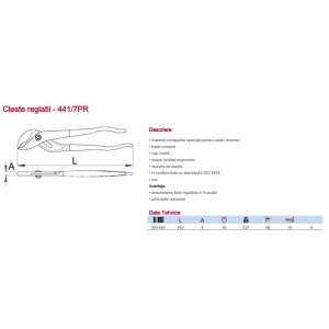 441/7PR Cleste reglabil/papagal,170 mm, Unior - Img 4