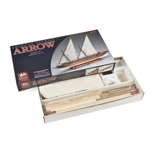 Arrow canoniera Americana 1814, Navomodel Amati, Scara 1:55, Lungime 470 mm.