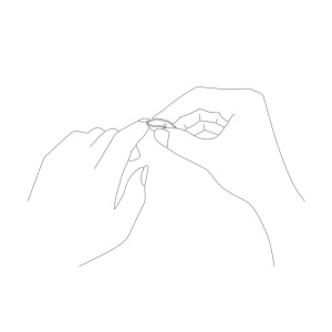 Cleste pentru cuticule tip penseta, Kai Japonia - Serie Kobako - Img 2
