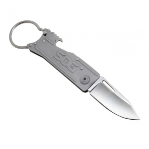 Cutit breloc SOG KeyTron KT1001-CP, lama 5Cr15MoV, Lockback, desfacator sticle integrat, EDC Keychain Knife - Img 17