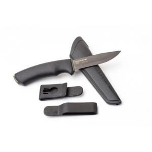 Cutit Bushcraft BlackBlade (C) Outdoor si Supravietuire, lama Otel Carbon C100S cu acoperire DLC , Morakniv - Img 6