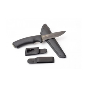 Cutit Bushcraft BlackBlade (C) Outdoor si Supravietuire, lama Otel Carbon C100S cu acoperire DLC , Morakniv - Img 6