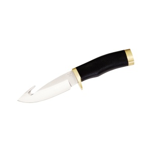 Cutit de vanatoare Buck 691 Zipper 0691BKG-B, lama 10.5 cm cu guthook, otel 420HC, maner cauciuc, teaca inclusa