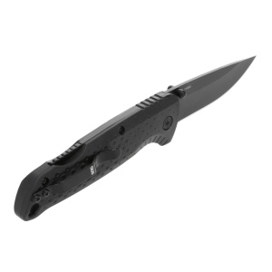 Cutit pliabil SOG Adventurer LB Blackout 13-11-01-43, lama Drop Point CRYO 5Cr15MoV Black TiNi, Lockback, maner GRN Black, EDC Outdoor