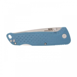 Cutit pliabil SOG Adventurer LB Nordic Blue Satin 13-11-03-43, lama Drop Point CRYO 5Cr15MoV Satin, Lockback, Thumb Stud, maner GRN Nordic Blue, EDC Outdoor - Img 6