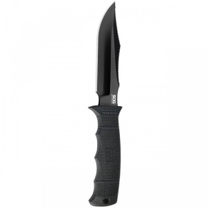 Cutit tactic SOG SEAL Pup Elite Black TiNi Straight Edge, otel AUS-8, lama 123 mm - Img 2