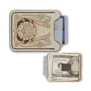Kit clip pentru bani si husa pentru card Tandy Leather SUA - Img 3