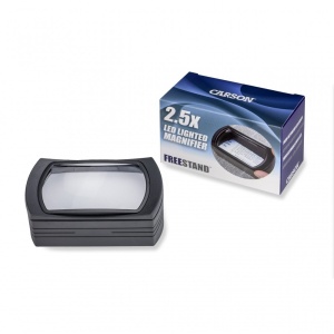 Lupa cu suport pre-focalizat FreeStand, putere 2.5x, cu LED, Carson - Img 2