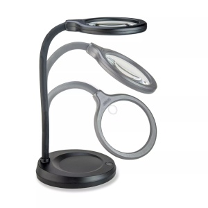 Lupa de birou DeskBrite 300 cu 2 x putere, lupa asferica - Carson