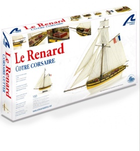Navomodel Corsarul Cutter Le Renard, scara 1:50 Model de navă din lemn - Artesania Latina - Img 9