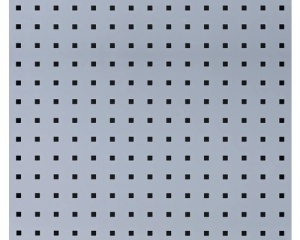Panou perforat metalic pentru scule 590 x 550 mm cu gauri patrate - Img 1