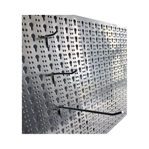 Panou perforat orizontal din INOX, 1000x500mm cu set 25 carlige metalice - Img 11