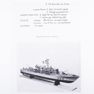 Planuri constructie navomodel, Distrugatorul Freccia, Scara: 1:50, Lungime: 920mm, Amati Italia - Img 5