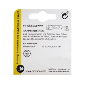 Proxxon 28657, Set 3 discuri diamantate pentru slefuire si lustruire, GR100, diametru 50mm, pentru WP/A si WP/E - Img 4