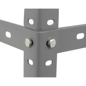 Raft metalic depozitare 5 polite, 80 kg / polita, 180 x 90 x 40 cm, gri - Img 2