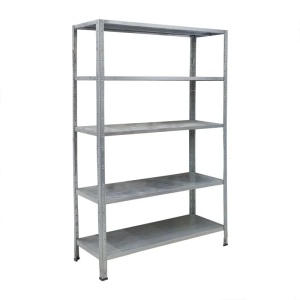 Raft metalic pentru depozitare 188 x 100 x 40 cm, 5 polite, 70 kg/polita, gri