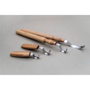 S11 Set 4 cutite cu carlig de sculptura/cioplit, BeaverCraft - Img 7