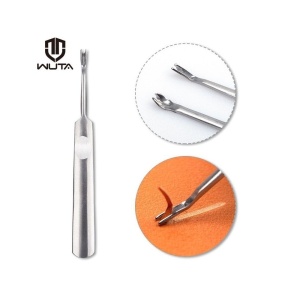 Scula canelare piele forma V, 3mm Wuta