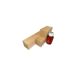 Set 3 blocuri de lemn de cires pentru cioplit 50x50mm cu 100 ml ulei in