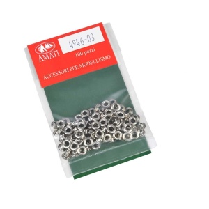 (Set 50) Hublou fara sticla pentru navomodele, 3mm, Amati - Img 2