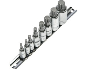 Set capete tubulare XZN WGB, 8 piese, crom-vanadiu
