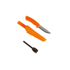 Set Cutit Bushcraft Orange si amnar, Morakniv
