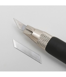 Set Cutter/cutit metalic de precizie / hobby / craft + 80 LAME SCHIMB + VARF 30/45°NT Cutter - Img 5