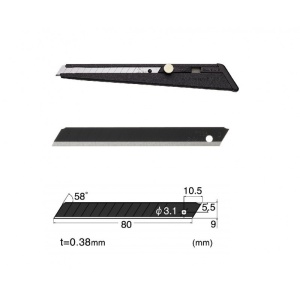 Set Cutter metalic / cutit utilitar mic NT Cutter - 9mm + 10 lame de schimb - Img 2