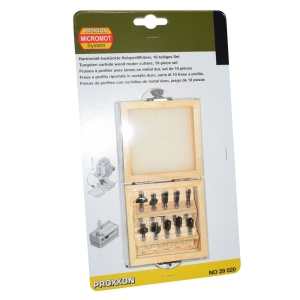 Set de 10 freze pentru profilat, ax 3.2mm, Proxxon 29020 - Img 9