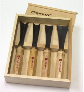 Set de 4 dalti de mana pentru sculptura MC175, Flexcut - Img 1