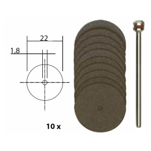 Set discuri debitoare din corindon, 22mm, 10 buc, Proxxon 28810 - Img 3