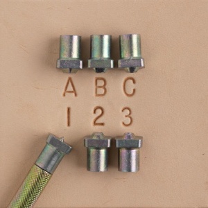 Set stante embosare piele litere si cifre 6mm.