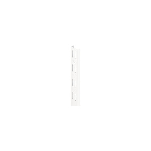 Sina dubla de perete Dolle Double Slot 495mm, alba, pentru rafturi modulare