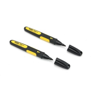 Stanley 0-47-312, Set 2 markere negre Fatmax, permanente cu varf subtire