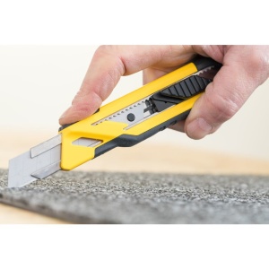 Stanley STHT10266-0, Cutter bimaterial cu blocare prin glisare, 175mm, + 3 lame segmentate 18mm - Img 2