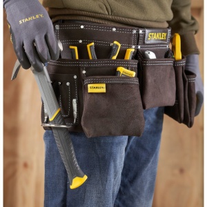 Stanley STST1-80113, curea cu buzunare din piele pentru unelte si scule, 48.6 x 6.8 x 8.9cm - Img 7