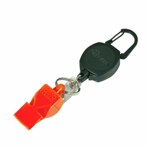 Suport de chei retractabil, cu cablu kevlar de 60 cm si carabina Sidekick si fluier de salvare FOX40 Key-Bak