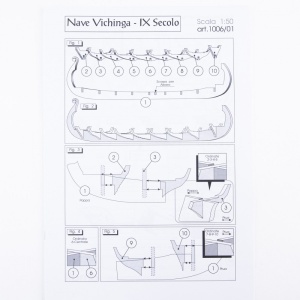1006/01 Planuri constructie navomodel Amati Drakkar Viking - Img 4